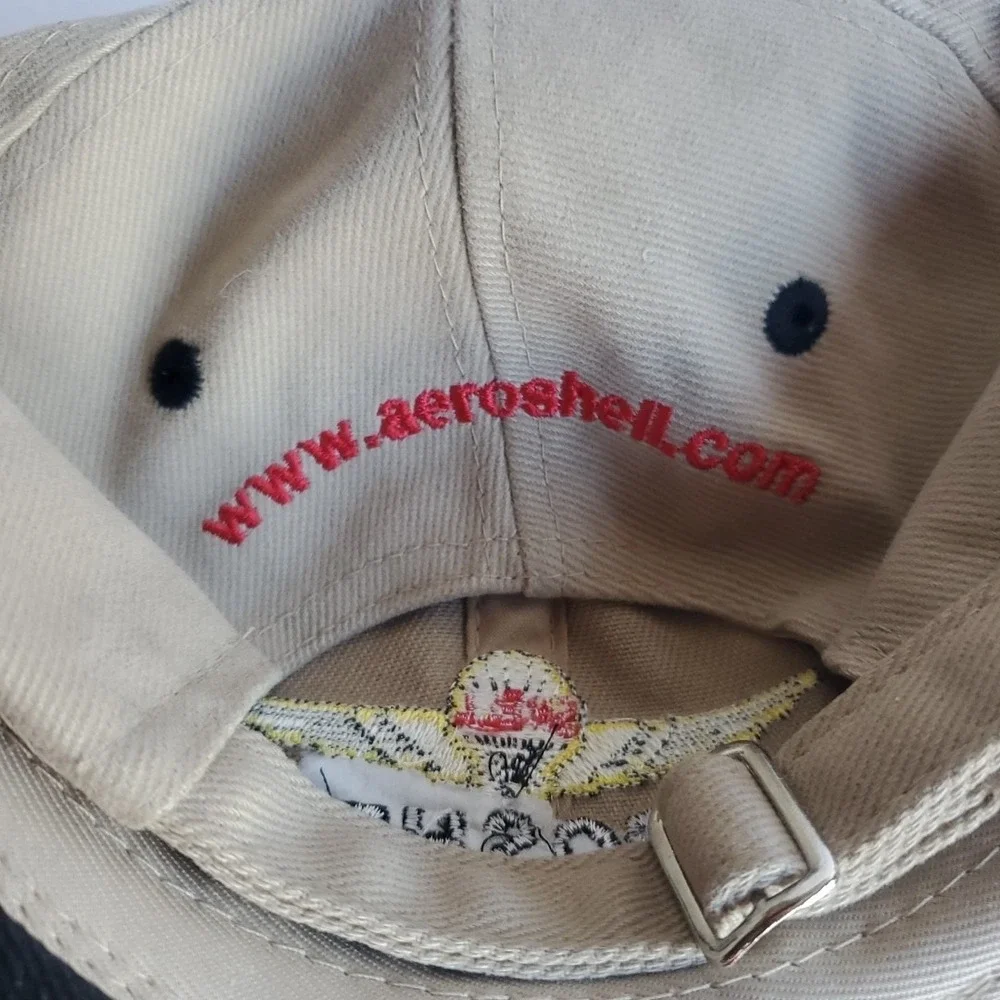 AeroShell‎ Hat Cap Strap Back Mens Tan Black Aviation ALaska Aviation ATS Lot 2